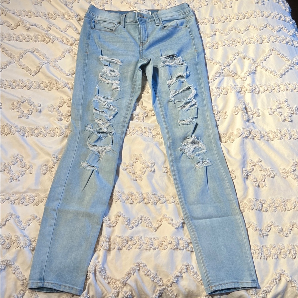 Light Blue Distressed Jeans